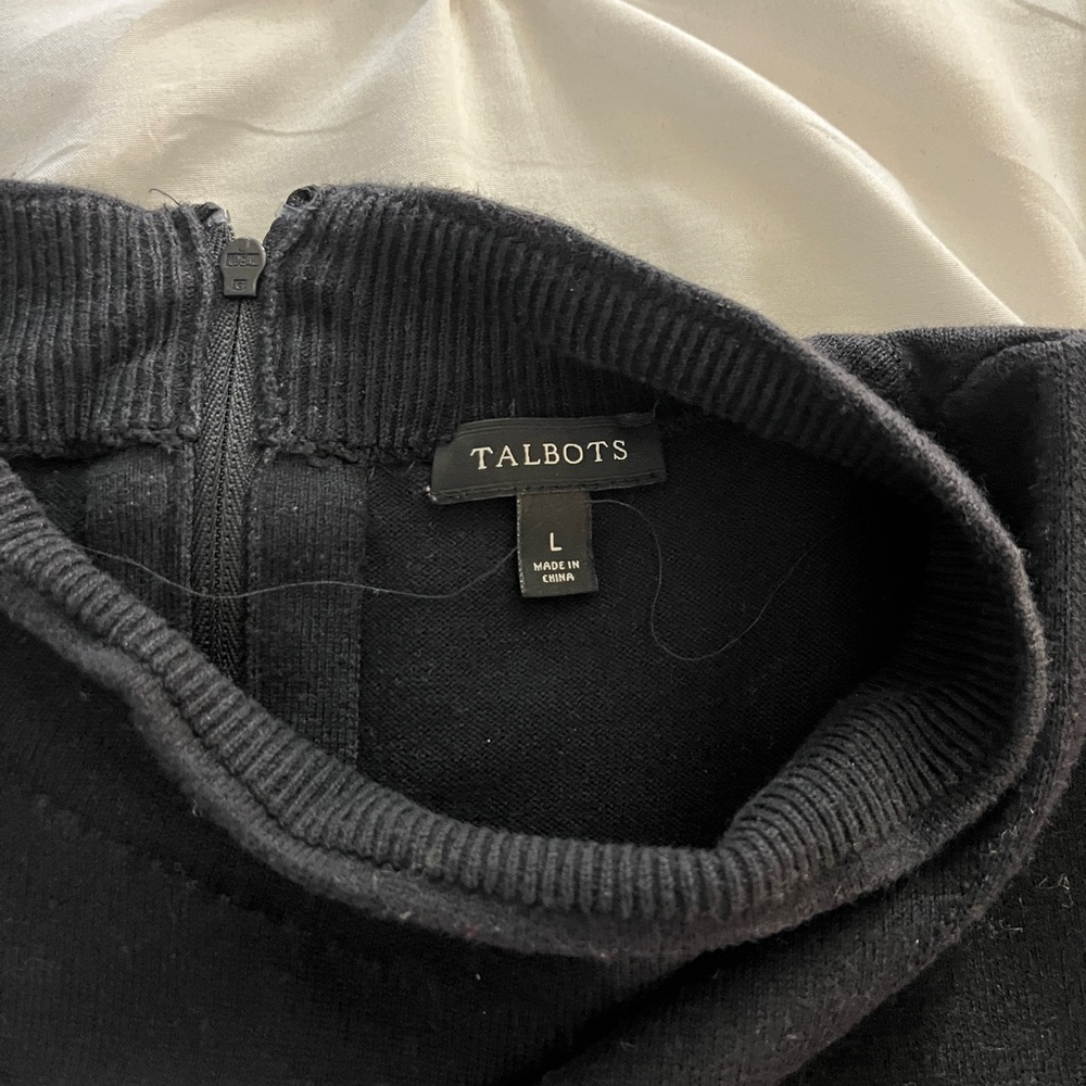 Talbots Elegant Black Knit Top